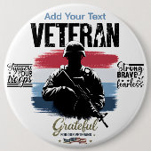 #5 Dankbar für unsere Veteranen Button (Vorderseite)