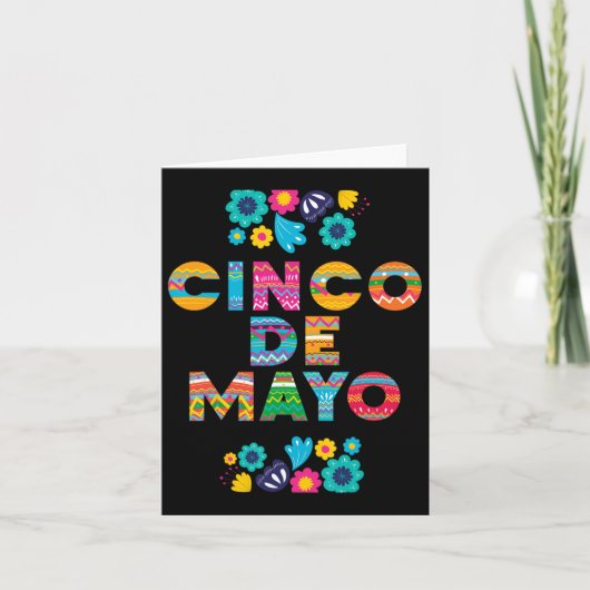 5 De Mayo Cinco De Mayo Sombrero Maraca Karte (Vorderseite)