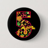 5 De Mayo - Mexikanische Symbole Button (Vorderseite)