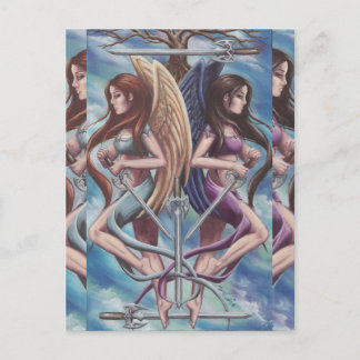 5 der Schwerter-Postkarten-Tarot-Postkarte Postkarte