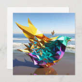 5-dimensionaler Origami Mitteilungskarte (Vorne/Hinten)