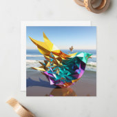 5-dimensionaler Origami Mitteilungskarte (Vorderseite/Rückseite Beispiel)