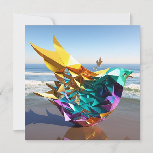 5-dimensionaler Origami Mitteilungskarte (Vorderseite)