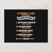 5 Dinge, die ich Geocaching Pastime GPS Navigation Postkarte (Vorderseite)