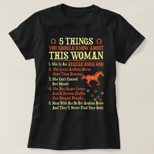 5 Dinge, die Sie über die Mutter eines arabischen T-Shirt (Design vorne)