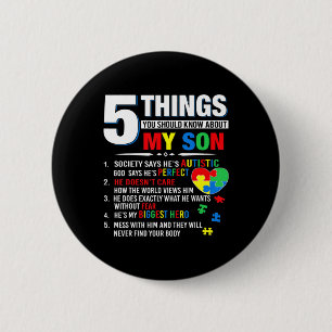 5 Dinge, die Sie über meine Son Autismus Aware wis Button