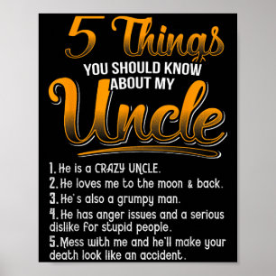 5 Dinge, die Sie über meinen Onkel Funny Chri wiss Poster