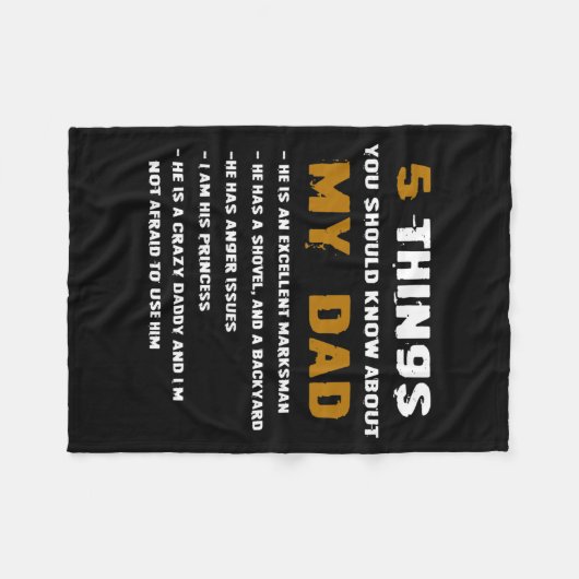 5 Dinge, die Sie über meinen Vater wissen sollten Fleecedecke (Vorderseite (Horizontal))