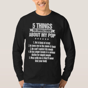 5 Dinge über meinen Papa für Tochter Sohn Enkelsoh T-Shirt