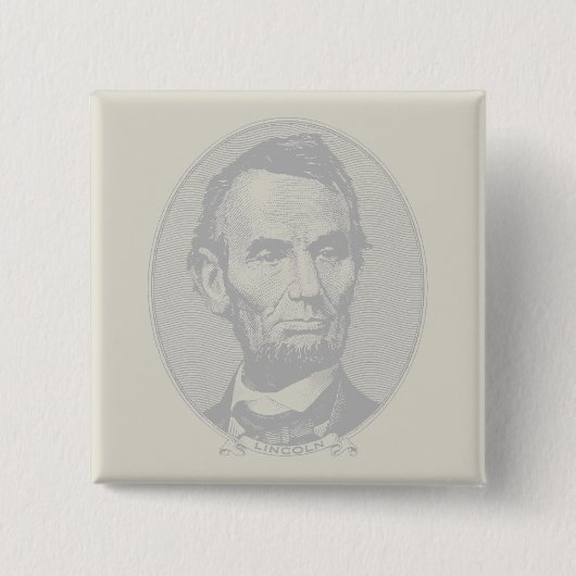 5 Dollar Geld von Präsident Abraham Lincoln Button (Vorderseite)