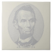5 Dollar Geld von Präsident Abraham Lincoln Fliese (Vorderseite)