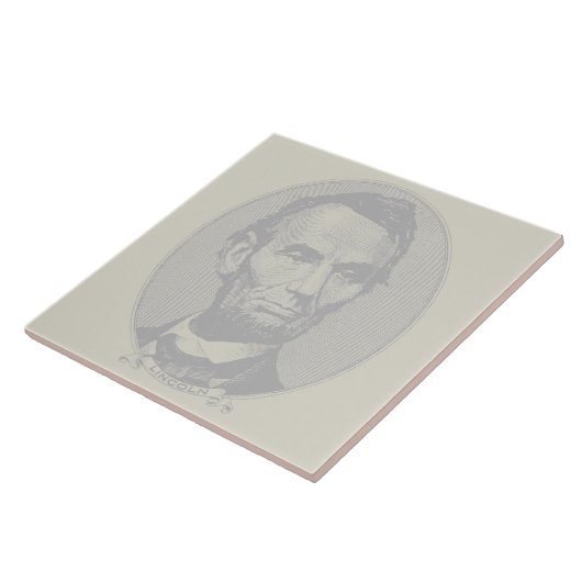 5 Dollar Geld von Präsident Abraham Lincoln Fliese (Seite)