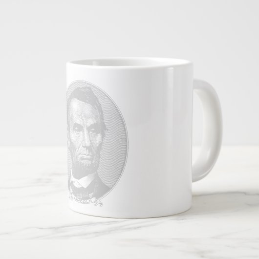 5 Dollar Geld von Präsident Abraham Lincoln Jumbo-Tasse (Vorderseite Rechts)