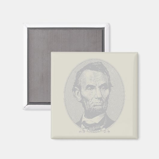 5 Dollar Geld von Präsident Abraham Lincoln Magnet (Vorderseite/Rückseite)