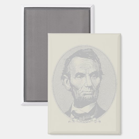 5 Dollar Geld von Präsident Abraham Lincoln Magnet (Vorderseite/Rückseite)