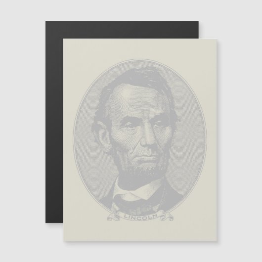 5 Dollar Geld von Präsident Abraham Lincoln Magnetkarte (Vorne/Hinten)