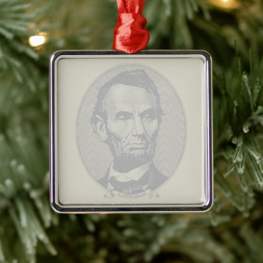 5 Dollar Geld von Präsident Abraham Lincoln Ornament Aus Metall (Baum)