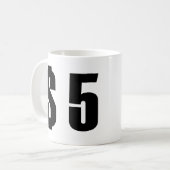 5 Dollar Kaffeetasse (Vorderseite Links)