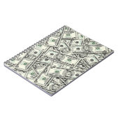 5-Dollar-Schein-Geldmuster Notizblock (Linke Seite)