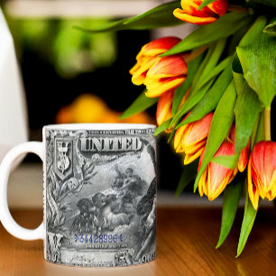 5-Dollar-Silberzertifikat-Tasse – Historische Bank Jumbo-Tasse