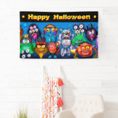 5' durch 3' Vinylhalloween-Fahne mit Monstern Banner (Insitu)