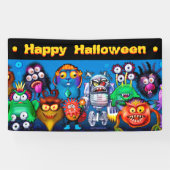 5' durch 3' Vinylhalloween-Fahne mit Monstern Banner (Horizontal)