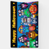 5' durch 3' Vinylhalloween-Fahne mit Monstern Banner (Vertikal)
