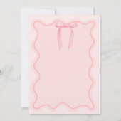 5. Dusty Pink Bows Birthday Party Princess Einladung (Rückseite)