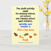 5 ein Tag - Frucht Karte (Gelbe Blume)