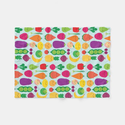 5 eine Tagesfrucht u. -gemüse Fleecedecke (Vorderseite (Horizontal))