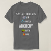5 Elemente Bogenschießen T-Shirt (Design vorne)