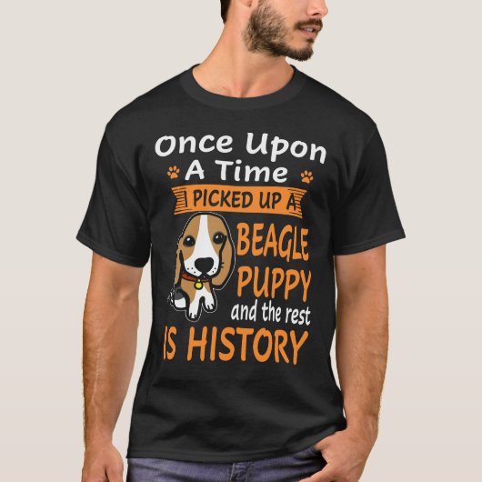 5 Es war einmal - Beagle-Welpe T-Shirt (Vorderseite)
