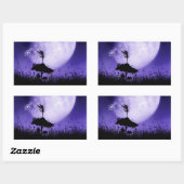 5 Fairy Silhouette 2 Rechteckiger Aufkleber (Blatt)