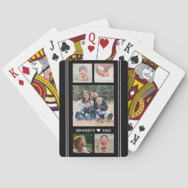 5 Familienfoto Collage Schwarz und Weiß Spielkarten