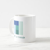 5-Farben-Log-Cabin-Quiltblock mit Quiltstich Kaffeetasse (Vorderseite Links)