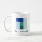 5-Farben-Log-Cabin-Quiltblock mit Quiltstich Kaffeetasse (Links)