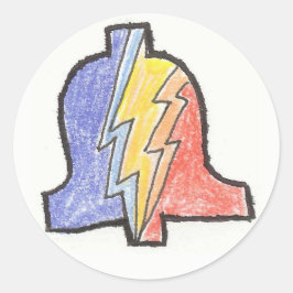 5 Farbhandgezeichnete PLA-Logo-Aufkleber Runder Aufkleber