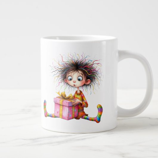* 5 Farbige Whimsical Weihnachts-JUNGE Geschenk Jumbo-Tasse (Rechts)