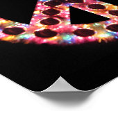 5-farbiges Friedenszeichen-Plakat Poster (Ecke)