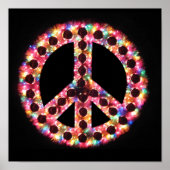 5-farbiges Friedenszeichen-Plakat Poster (Vorne)