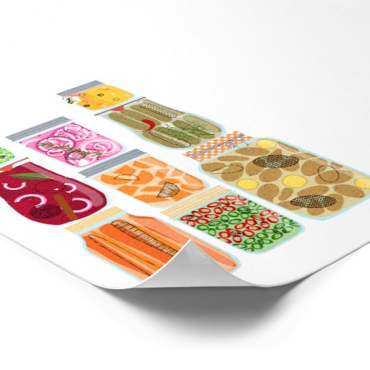 #5 Food Canning Jars Poster (Ecke)