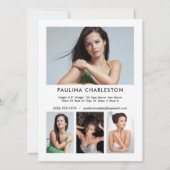 5 Foto 2 Seitenmodell Schauspieler Pro 5.12x18.5 V Einladung (Rückseite)