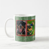 5-Foto-2-Text-Personalize Holiday Pet, Family Pix Kaffeetasse (Links)