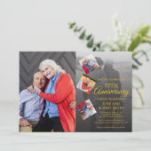 5 Foto 50. goldenes Hochzeitstag Einladung (Stehend Vorderseite)