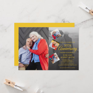 5 Foto 50. goldenes Hochzeitstag Einladung