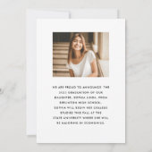 5 Foto Abschluss Collage Modernes, elegantes Skrip Ankündigung (Rückseite)