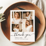 5 Foto Abschluss Collage Script Modernes Elegantes Dankeskarte<br><div class="desc">Vielen Dank an Ihre Freunde und Familie für ihre Unterstützung und Geschenke mit diesem eleganten 5-Foto Collage Abschluss danke Ihnen Karte. Mit einem modernen Kalligraphieskript und einem anpassbaren Front- und Backdesign ist diese Dankeschön-Karte perfekt, um Ihre Wertschätzung nach Ihrem großen Tag zu zeigen. Personalisieren Sie mit Ihren eigenen Fotos und...</div>