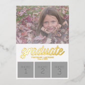 5 Foto Ankündigung Graduation Party Einladung (Vorderseite)