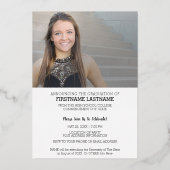 5 Foto Ankündigung Graduation Party Einladung (Rückseite)