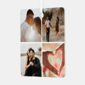5 Foto Benutzerdefinierte Collage Personalisiert Ornament Aus Metall (Vorderseite links)